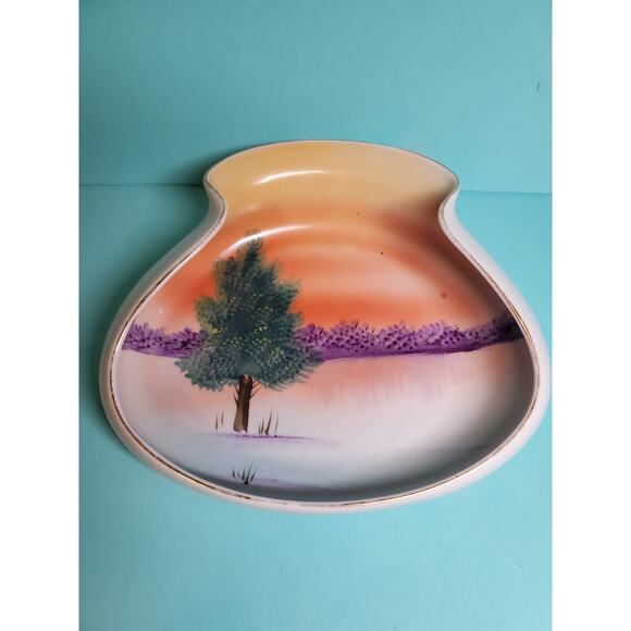 Frank Donahoo Tree on Snow Plate 5” Plate Made in Japan - Picture 1 of 6